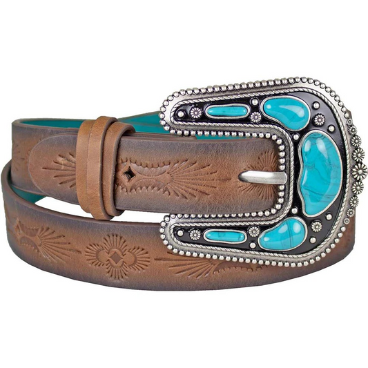 Catchfly Women's Belt - Southwestern Tooling Pattern