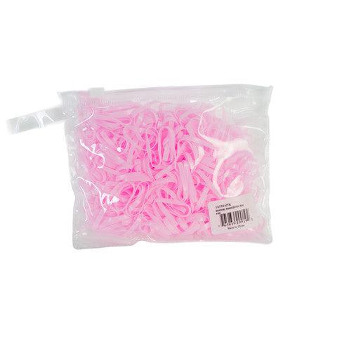 Aime Imports Braiding Bands/Zipper Bag 500 Pieces/Pack - Pink