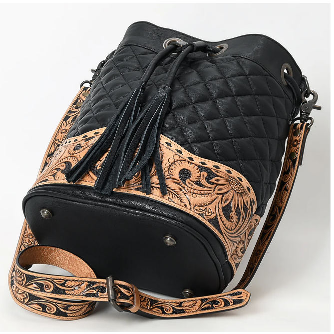 American Darling Women's Bucket Hand Tooled Leather Bag