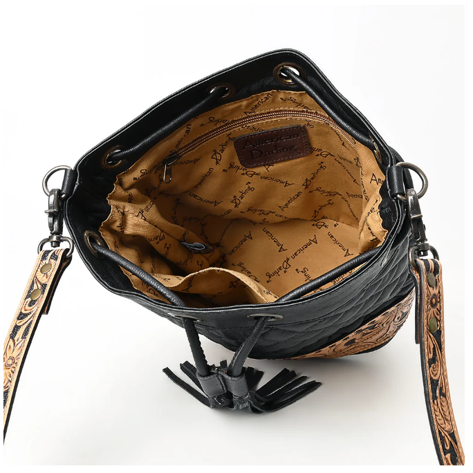 American Darling Women's Bucket Hand Tooled Leather Bag
