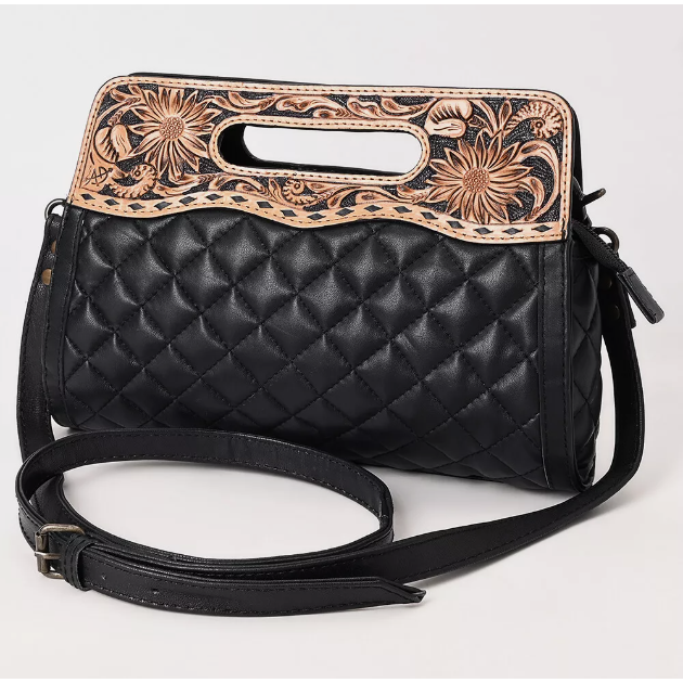 American Darling Women's Hand Tooled Genuine Leather Clutch