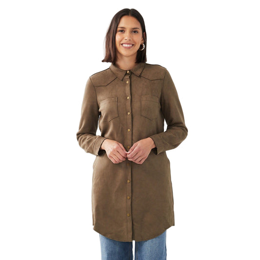 FDJ Dressing Women's Faux Suede Shacket