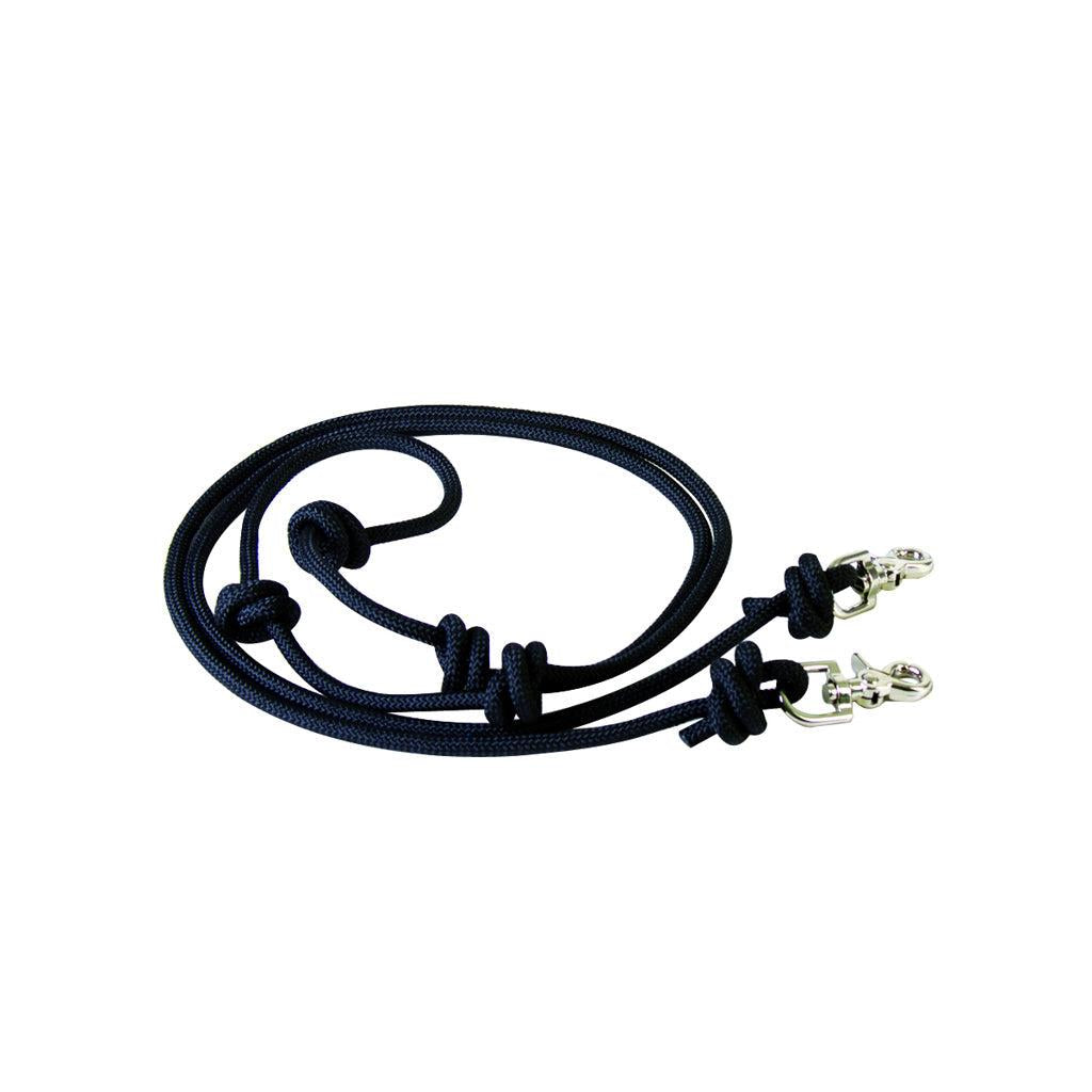 Aime Imports 8' Mountain Rope Barrel Rein-Black