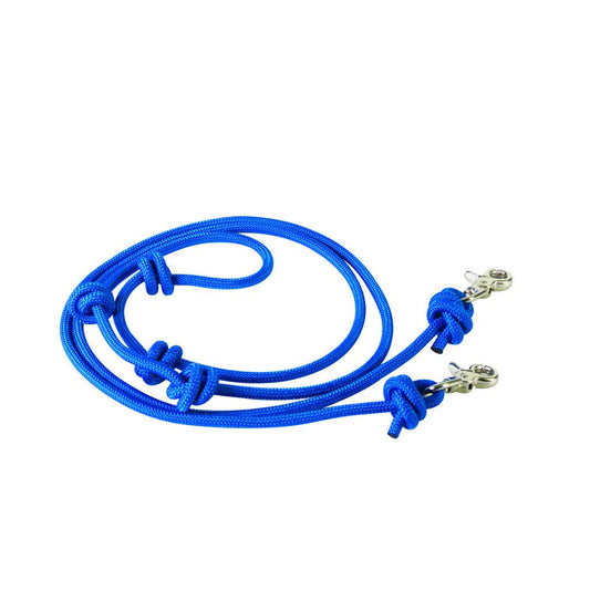 Aime Imports 8' Mountain Rope Barrel Rein-Blue