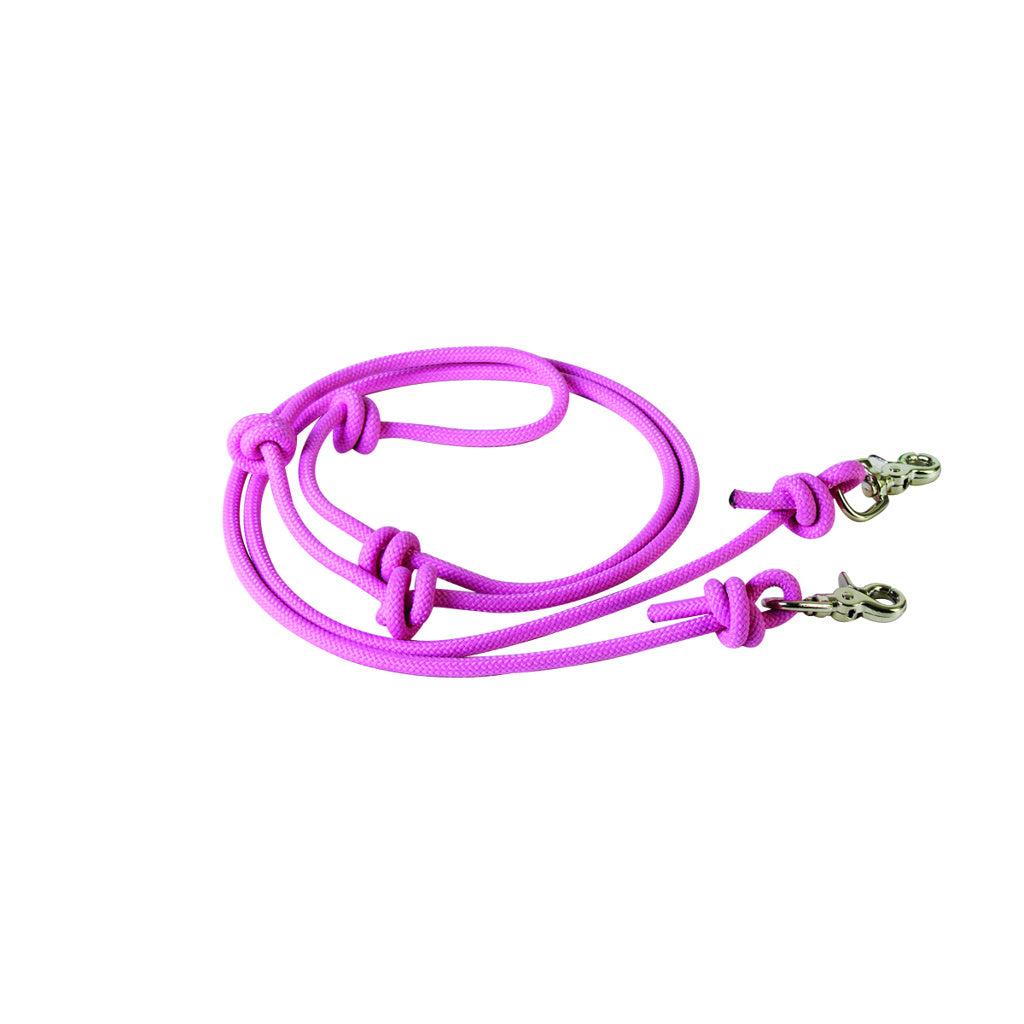 Aime Imports 8' Mountain Rope Barrel Rein-Pink