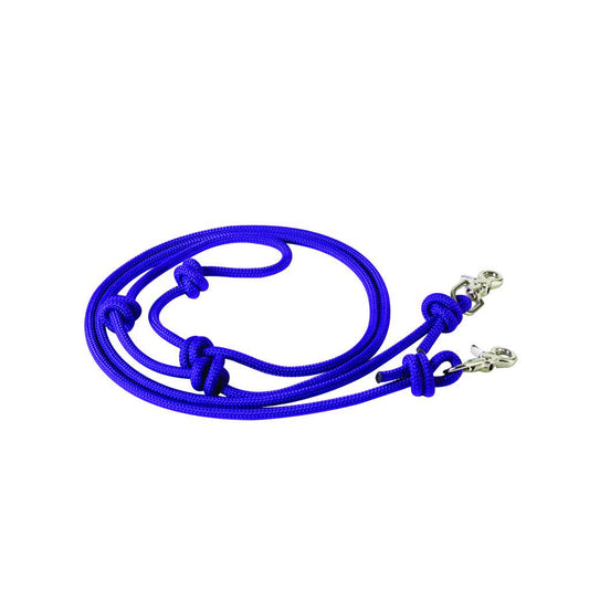 Aime Imports 8' Mountain Rope Barrel Rein-Purple