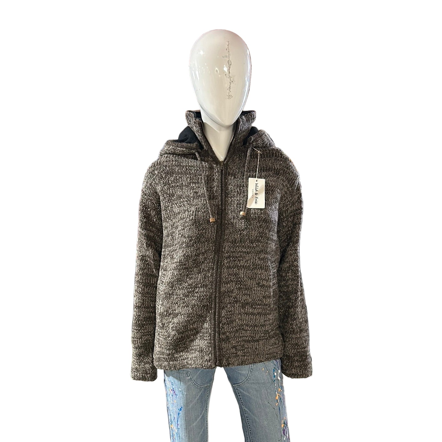 Wild & Free Unisex Wool Sweater - Heather Grey