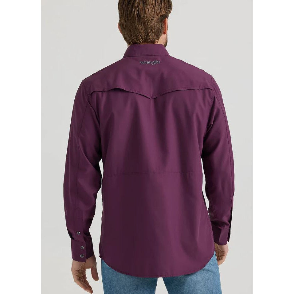 Wrangler  Men's FA24 Performance Long Sleeve Shirt - Plum