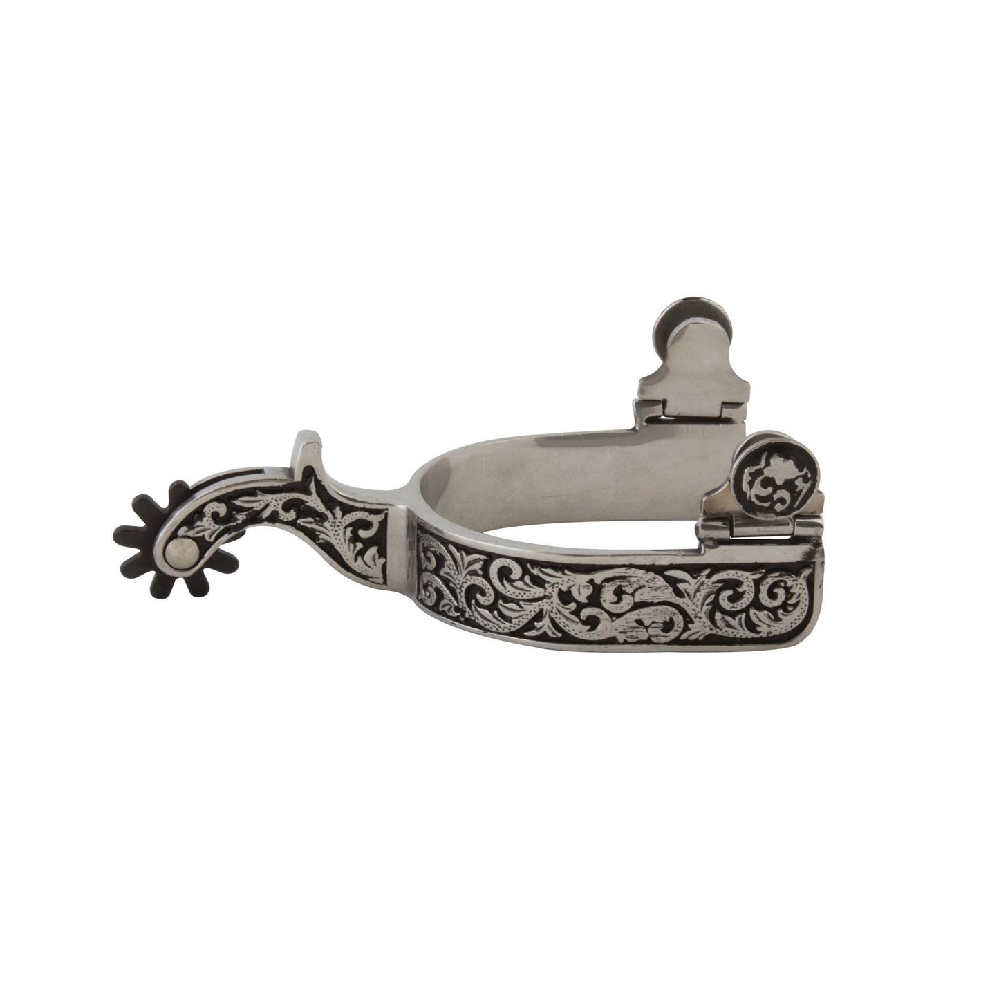 Aime Imports Engraved with Black Inlay Spurs