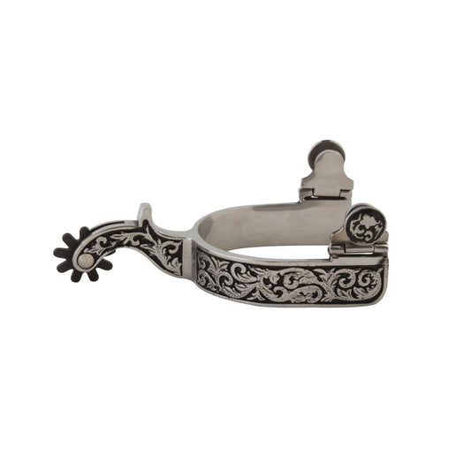 Aime Imports Engraved with Black Inlay Spurs