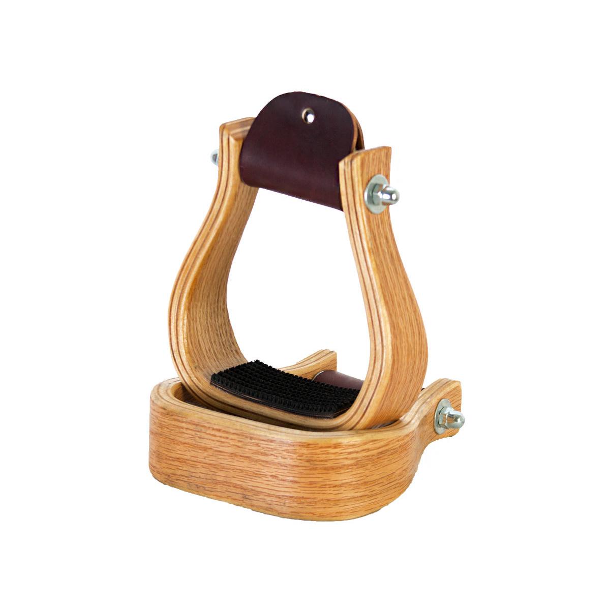 Aime Imports Bell Stirrups- Natural Wood