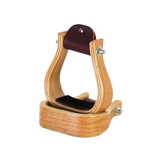 Aime Imports Bell Stirrups- Natural Wood