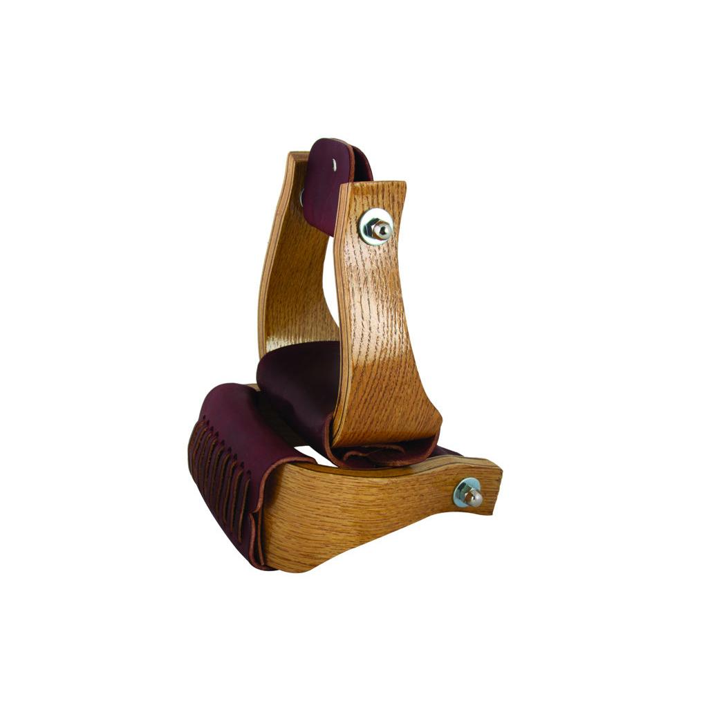 Aime Imports 3" Oak Wood Offset Stirrup