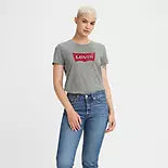 Levi Women's Core Batwing Perfect Crewneck T-Shirt - Heather Grey