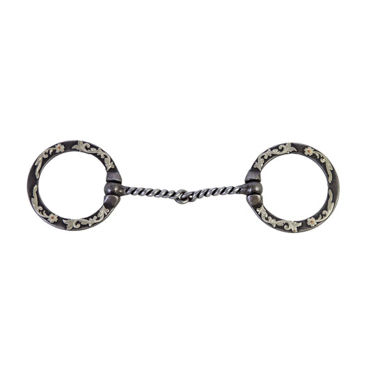 Aime Imports 5"  Twisted Snaffle with Floral Trim