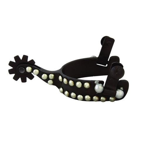 Aime Imports Youth Spur with Silver Dots- Brown