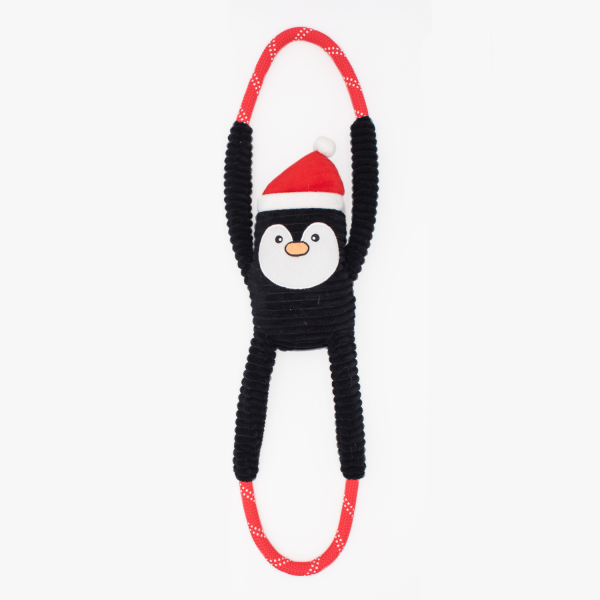 Zippy Paws Holiday Rope Tugz-Penguin