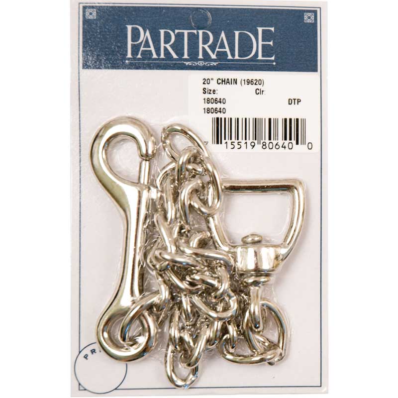 20" Nickel Plated Lead Chain - Irvine Tack & Western Wear