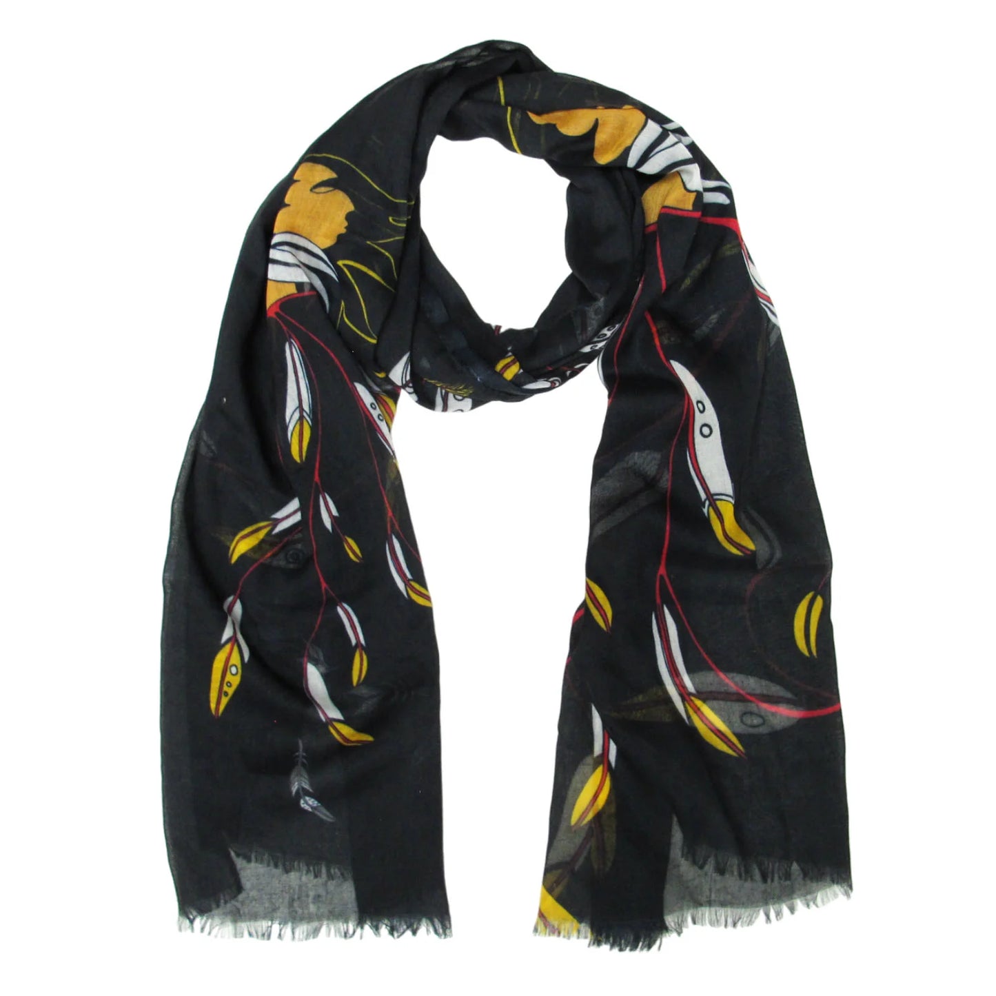 Maxine Noel Eagle's Gift Eco Scarf- Black