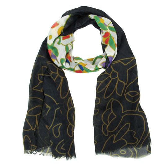 Dawn Oman Spring Bear Eco Scarf-Black