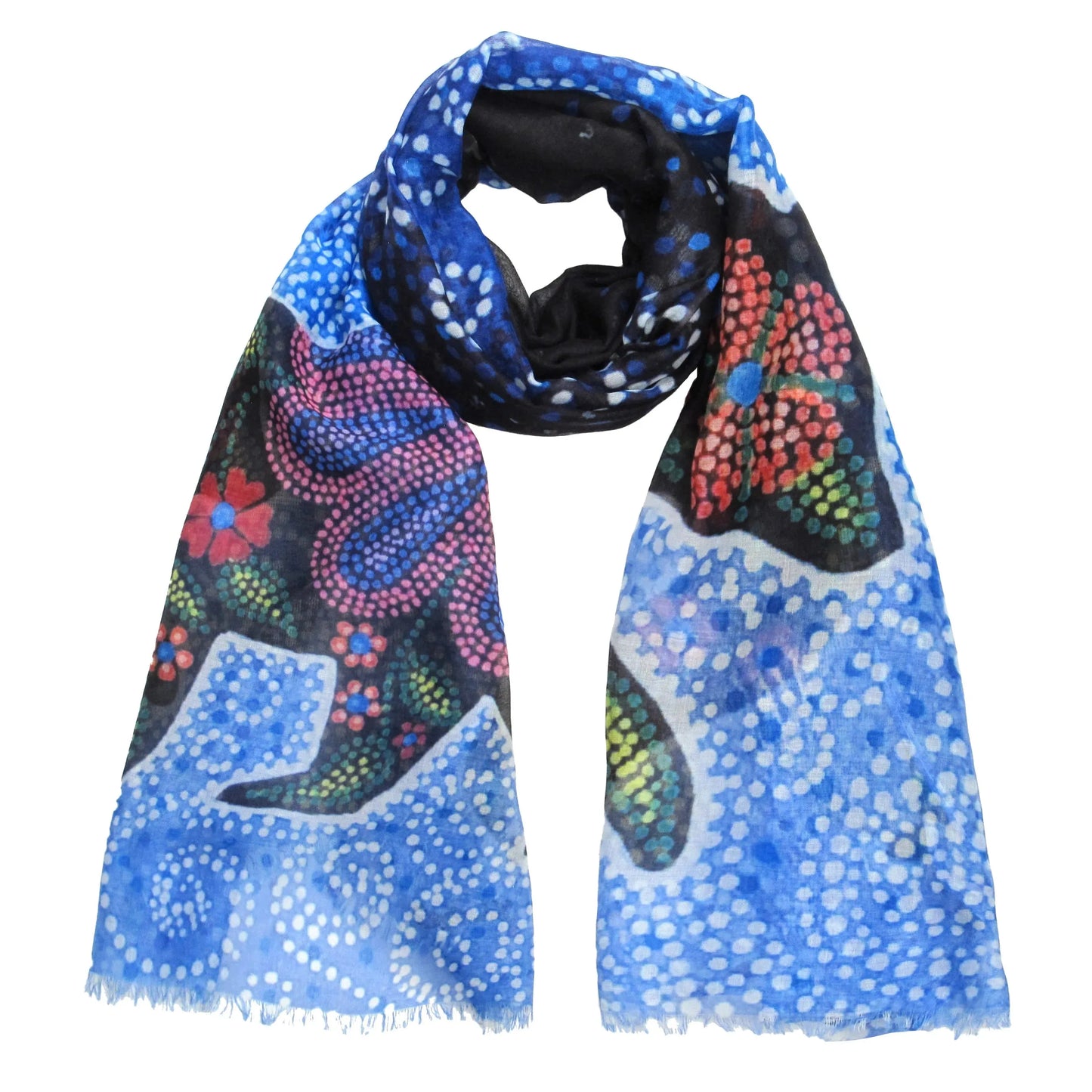 Kim McDonough Celestial Bear Eco Scarf-Blue