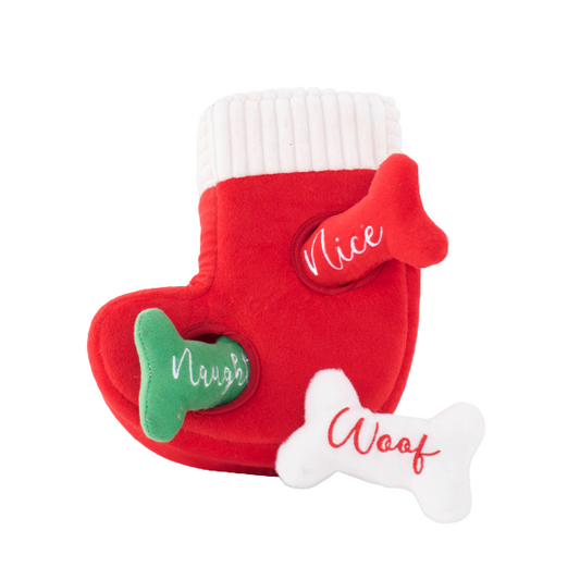 Zipy Paws Holiday Burrow Naughty or Nice Stocking