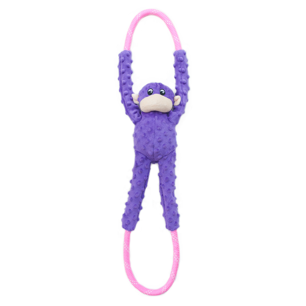ZippyPaws Rope Tugz Monkey - Purple