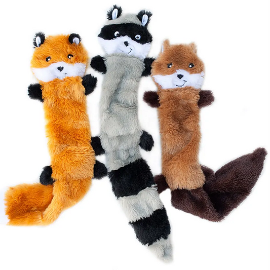 Zippy Paws Skinny Peltz Chipmunk/Lemur/Monkey Large-3PK