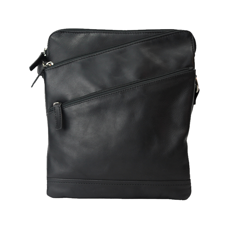 Rugged Earth Leather Black Purse