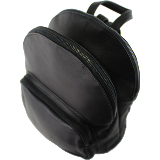Rugged Earth Women's Leather Backpack - Black
