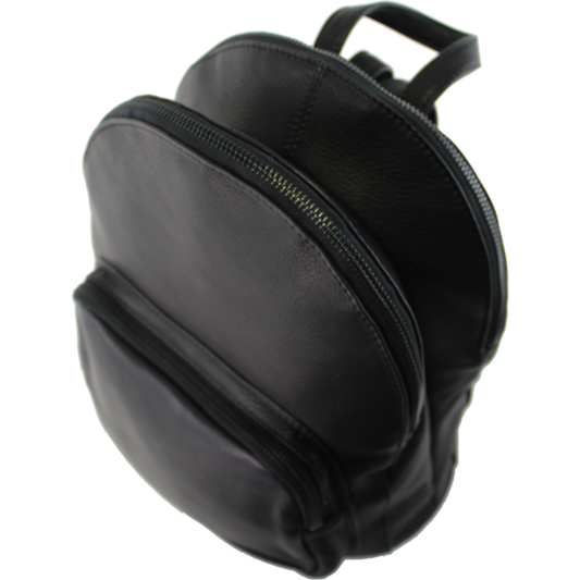 Rugged Earth Women's Leather Backpack - Black
