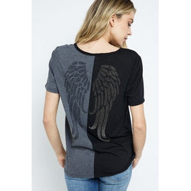 Women's Short Sleeve Top with Wings