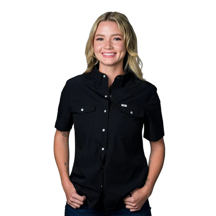 Ferrell Women's Short Sleeve Snap Shirt-Multiple Colors