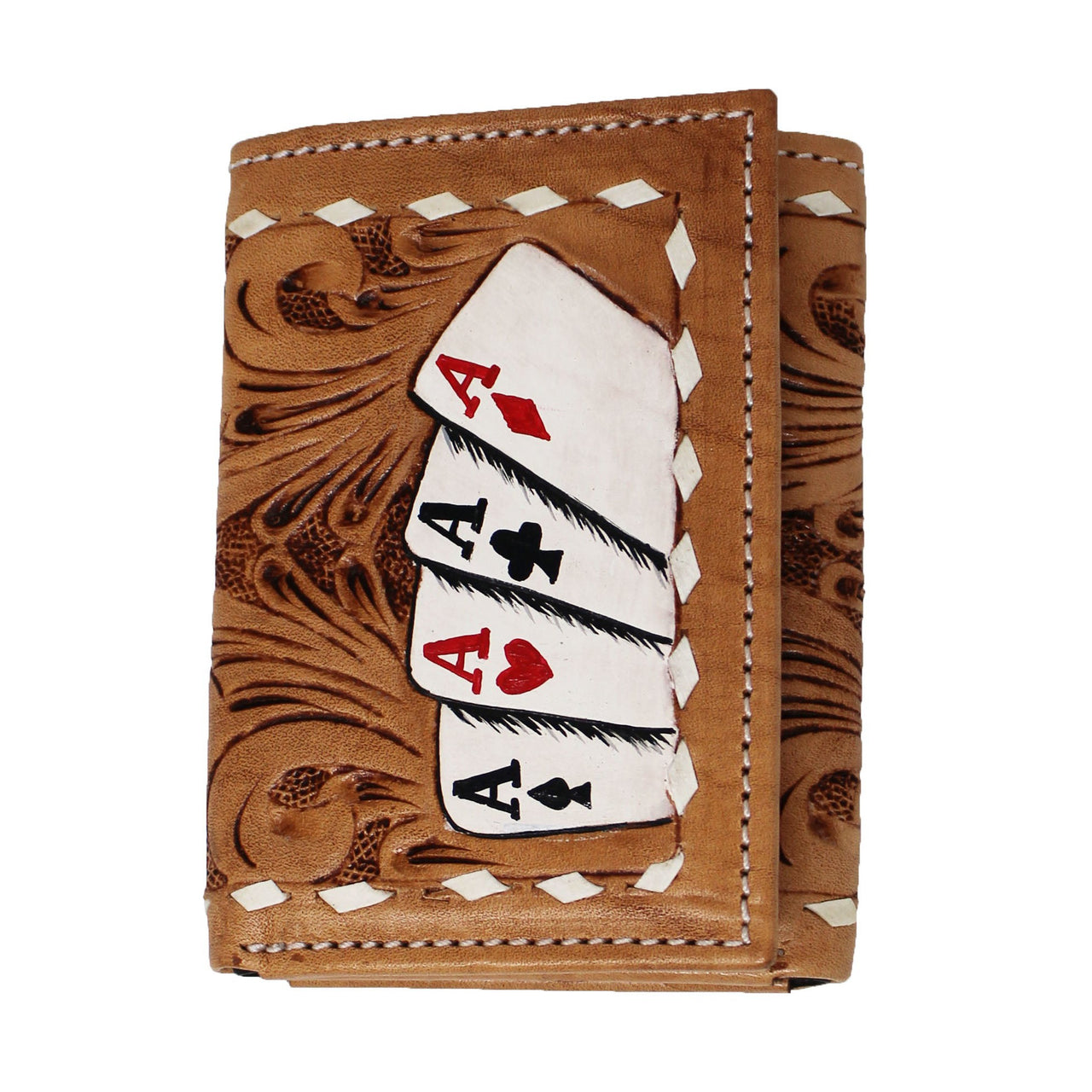 Trifold Tooled Leather Wallet