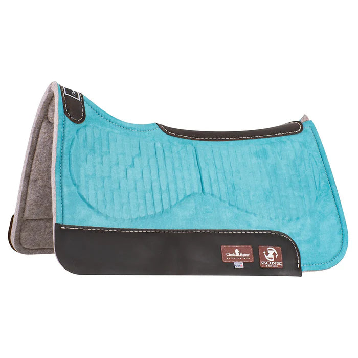Zone Series Micro Suede Felt Bottom 30 x 30- Turquoise - Irvine Tack &amp; Western Wear