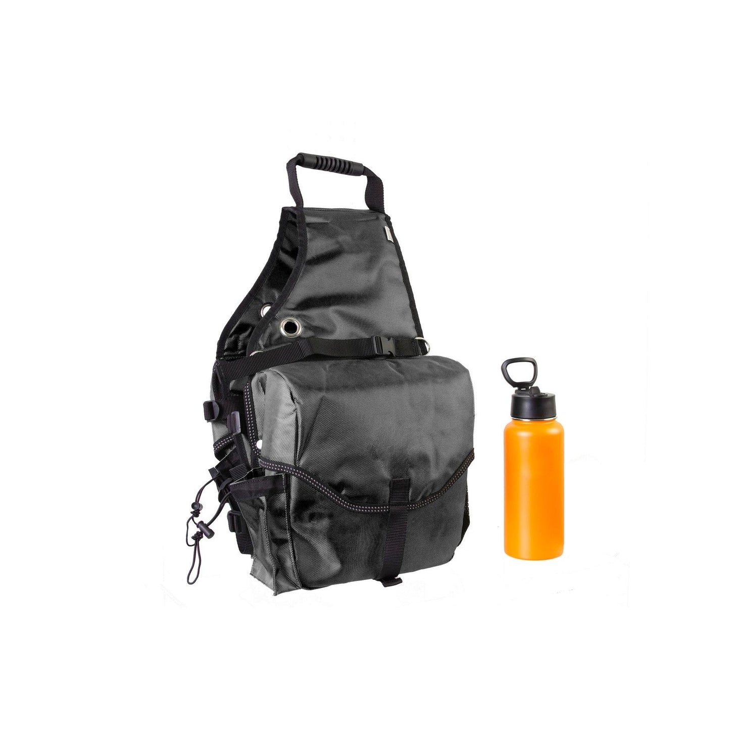Aime Imports Insulated Saddle Bag with Stainless 32 oz Water Bottle- Multiple Colours