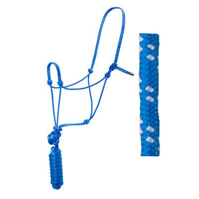 Aime Imports Knotted Rope Halter with 8' Lead-Multiple Colours