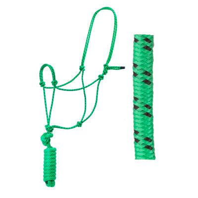 Aime Imports Knotted Rope Halter with 8' Lead-Multiple Colours