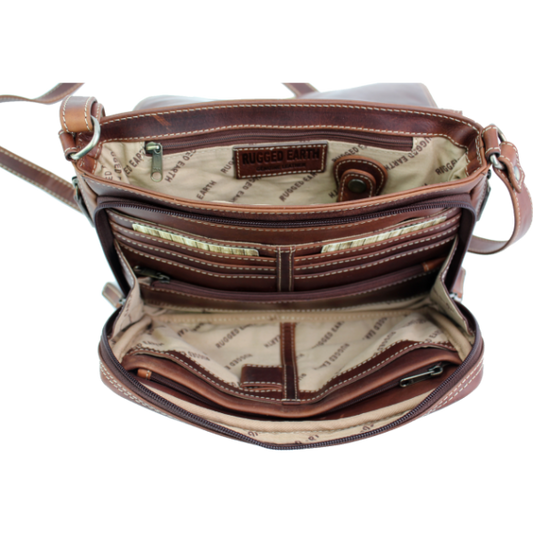 Rugged Earth Leather Concealed Weapons Bag