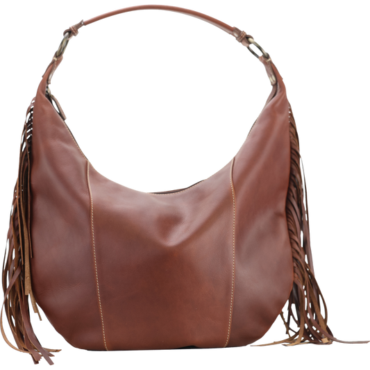 Rugged Earth Fringe Tote - Brown