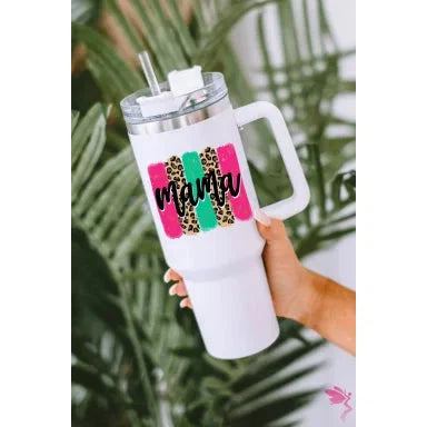 Dear Lover 40oz Mama Print Stainless Steel Insulated Cup - White