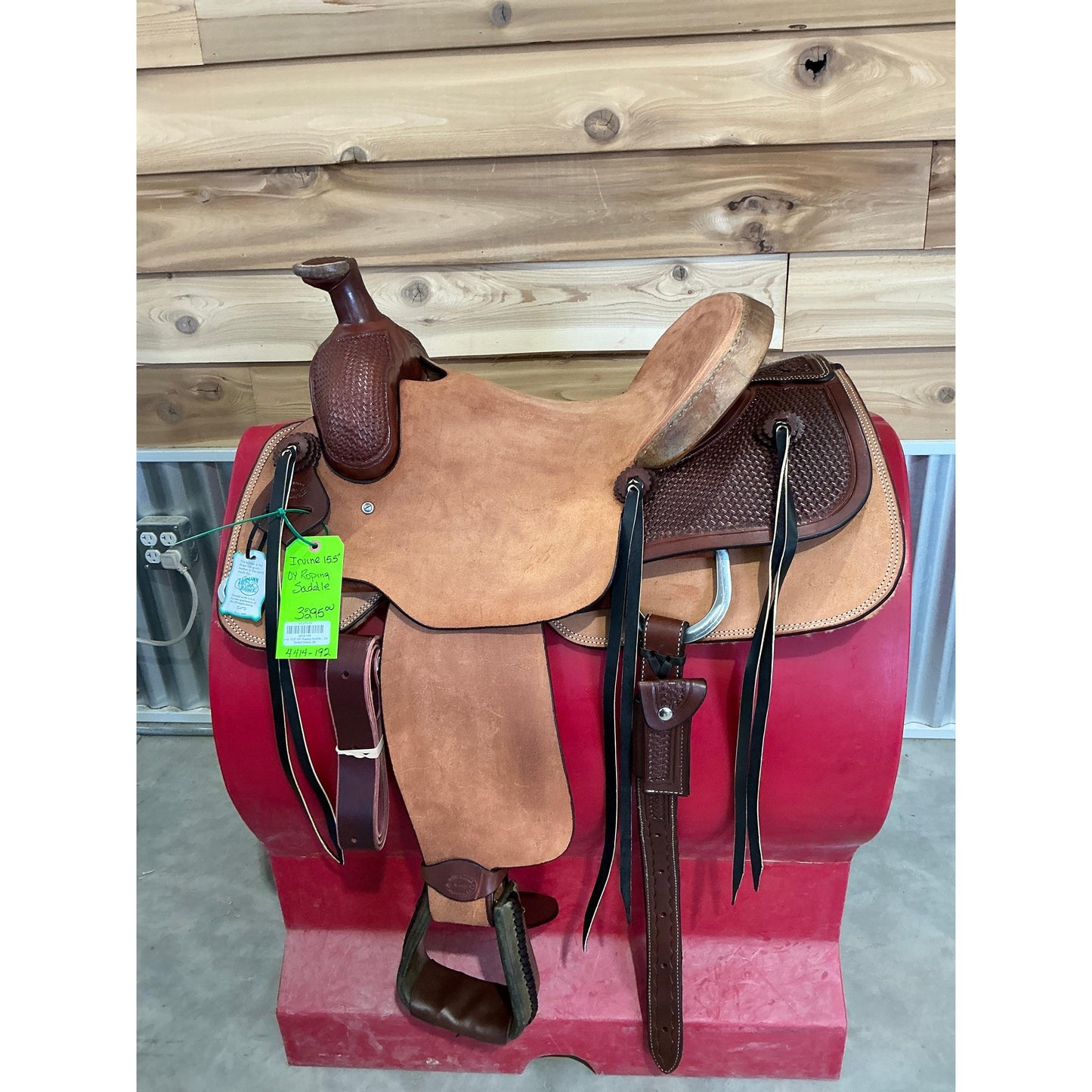 Irvine 15.5" OY Roping Saddle - 1/4 Tooled Heavy Oil