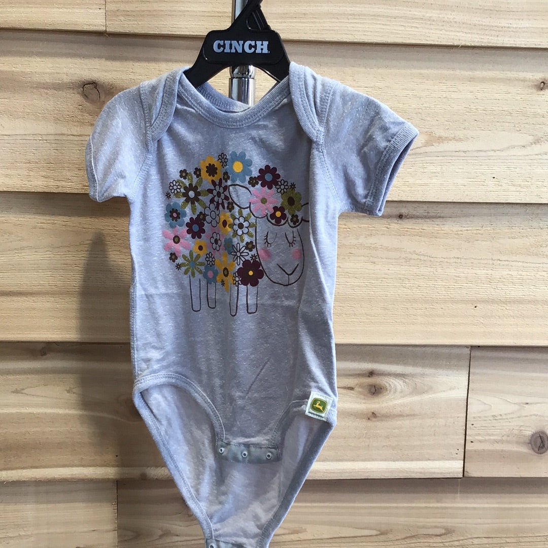 John Deere Baby Onsie - Grey