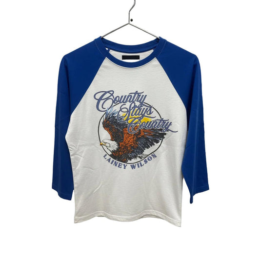 Wrangler Lainey Wilson Long Sleeve Country Baseball Tee Shirt- White