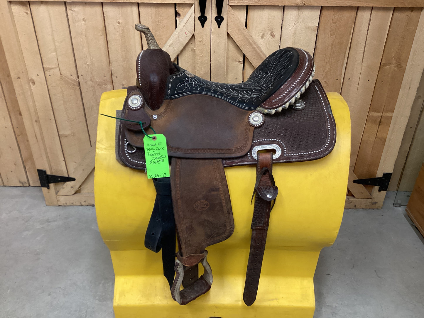 Used 16” Billy Cook Barrel Saddle