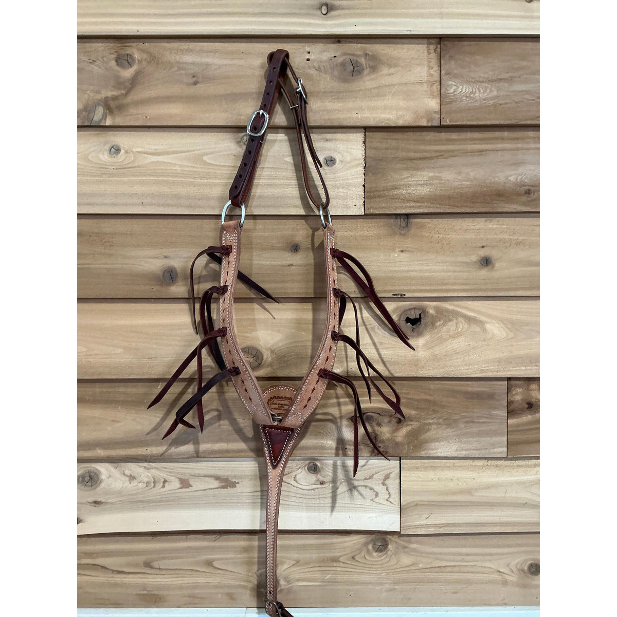 Irvine Elite Breast Collar - Roughout Buck stitch w/Tassels