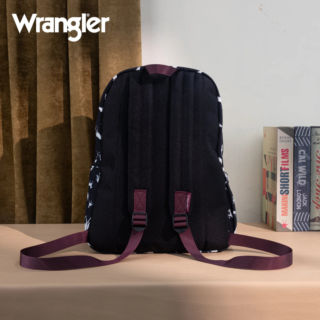 Wrangler Horse Print Backpack- Black