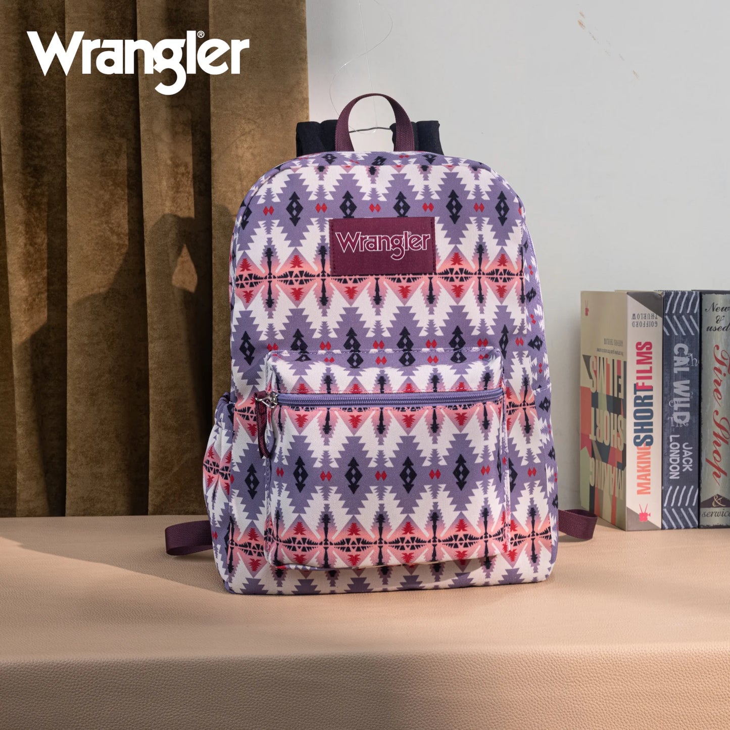 Wrangler Aztec Print Backpack- Lavender
