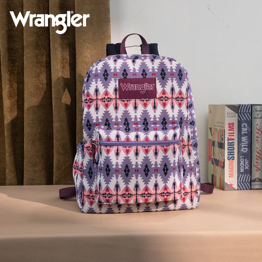 Wrangler Aztec Print Backpack- Lavender