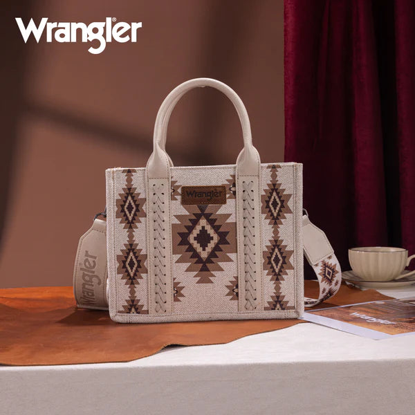 Wrangler Women's Aztec Patterned Dual Sided Print Tote/Crossbody-Multiple Colours